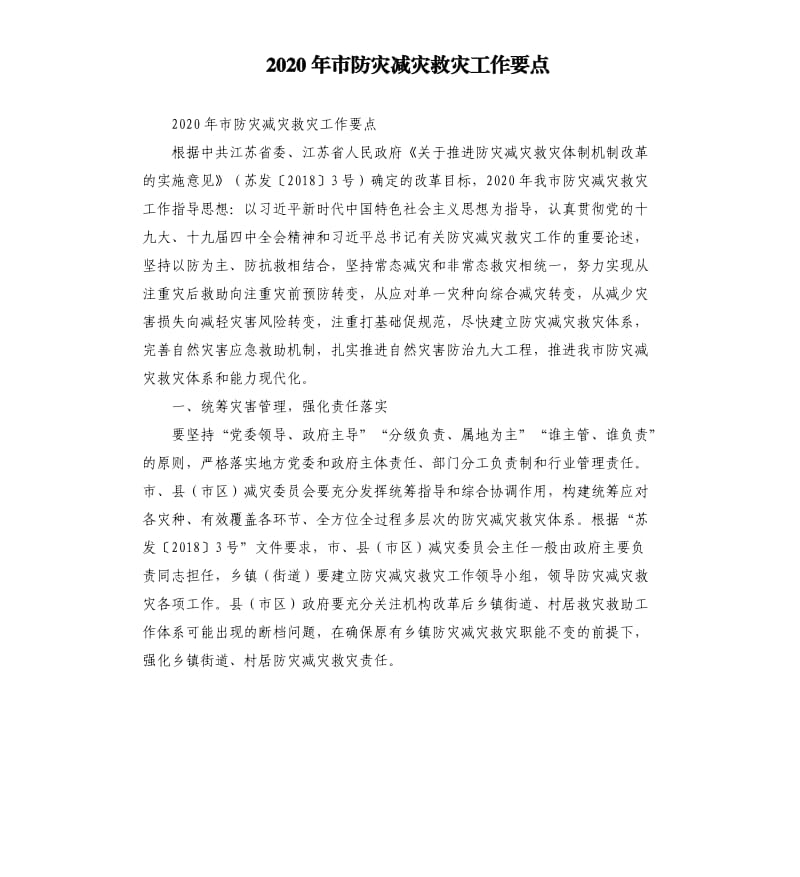 2020年市防灾减灾救灾工作要点.docx_第1页