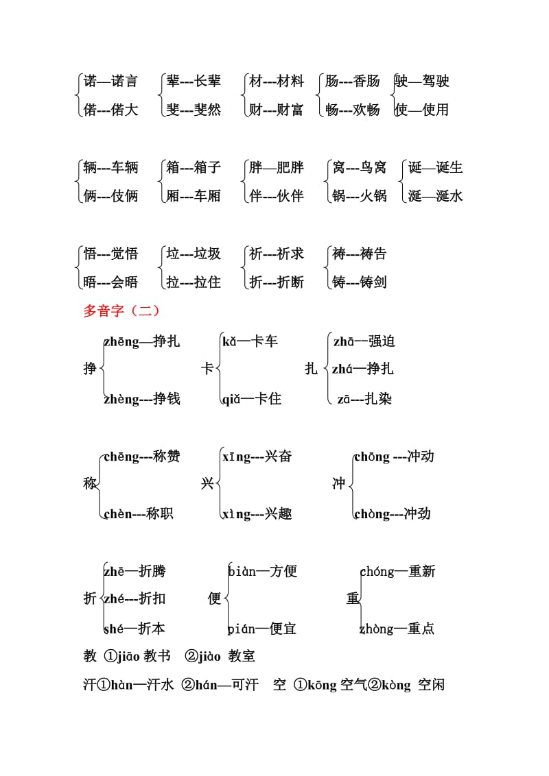 S版语文四年级上册第三单元综合复习_第2页