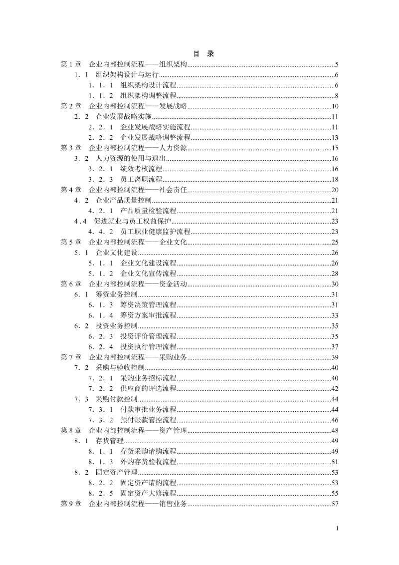 《企业内部控制流程手册》_第1页