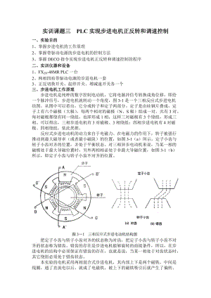 PLC實(shí)現(xiàn)步進(jìn)電機(jī)的正反轉(zhuǎn)和調(diào)整控制