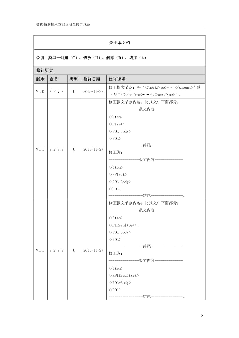 1-5中国保险业保单登记管理信息平台(第二期)-数据抽取技术方案说明及接口规范(寿)_第2页