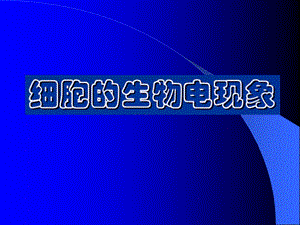 靜息電位與動作電位