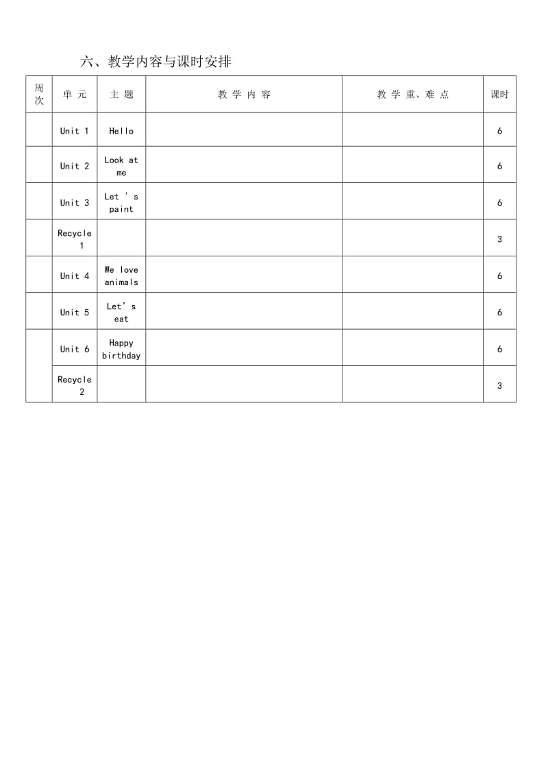 PEP小学三年级英语上册教学计划_第3页