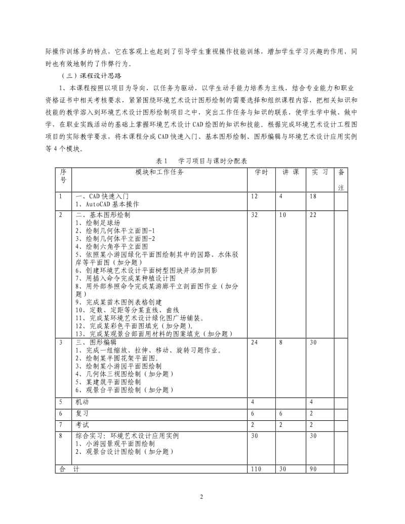 《AUTO-CAD》课程标准_第2页