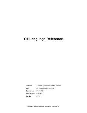 c#語言參考手冊-英文版