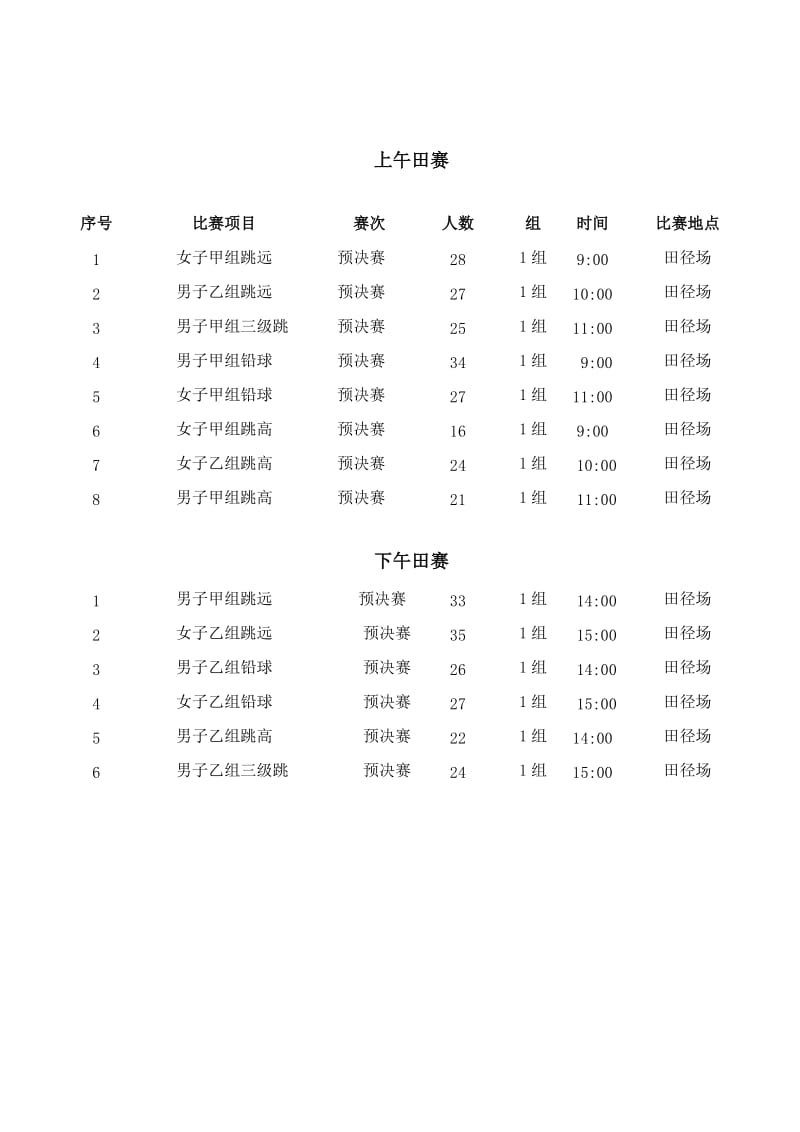 2017运动会比赛日程表_第3页