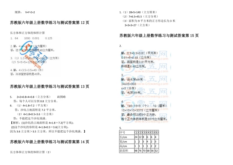 2018苏教版六年级上册数学练习与测试_第3页