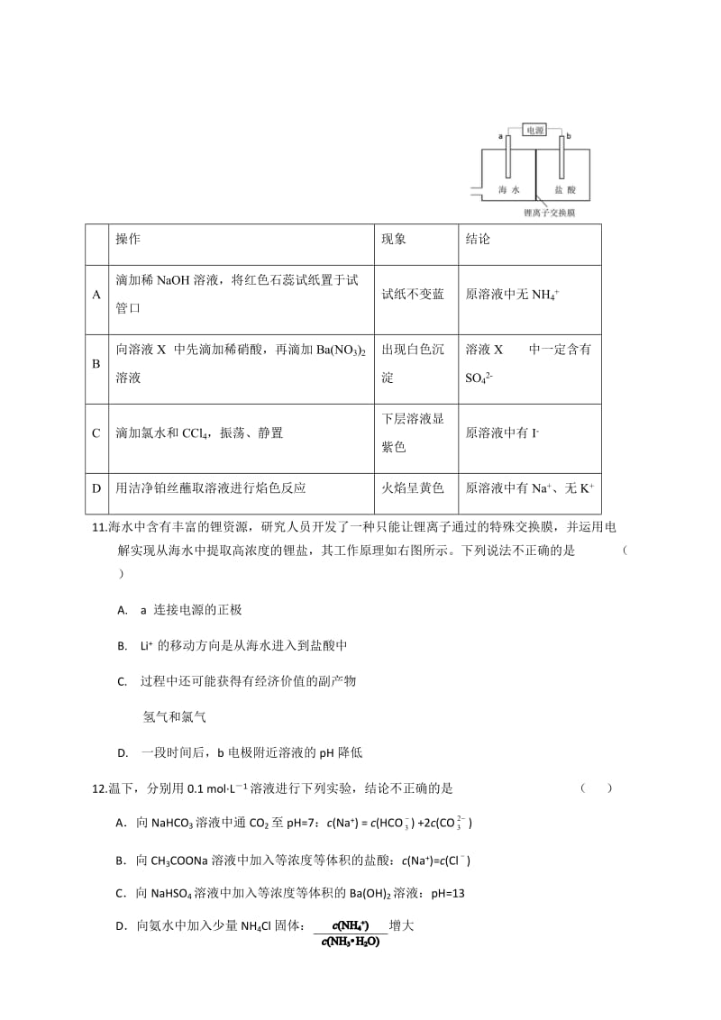 2018届-高三理综化学模拟题_第2页