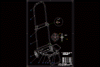 多用途折疊式行李拉車的設(shè)計、行李車設(shè)計【含CAD圖紙和三維模型】