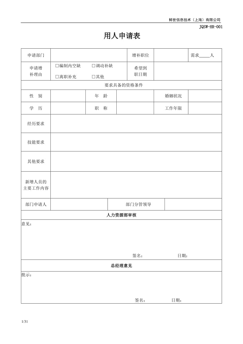 HR常用30个表格_第1页