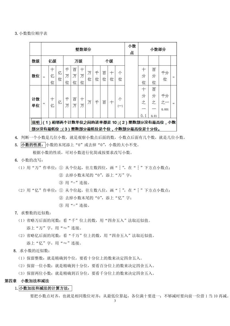 2018年新版苏教版五年级上册数学知识点总结_第3页