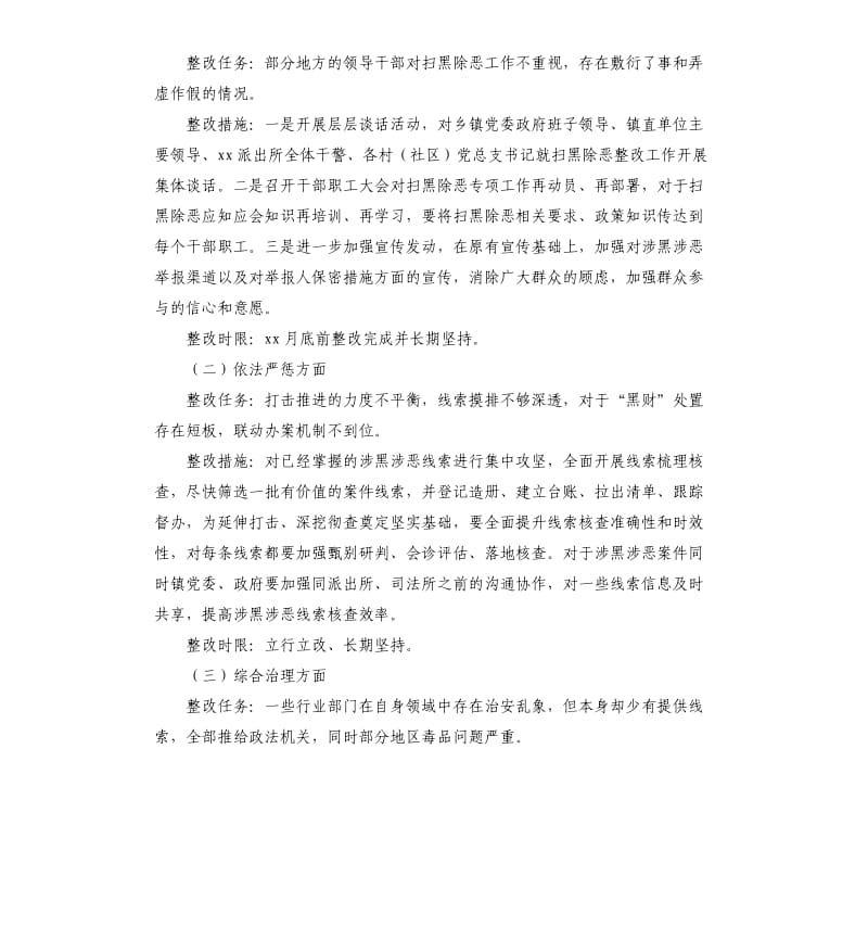 XX乡镇落实中央扫黑除恶第XX督导组反馈问题整改工作方案.docx_第2页