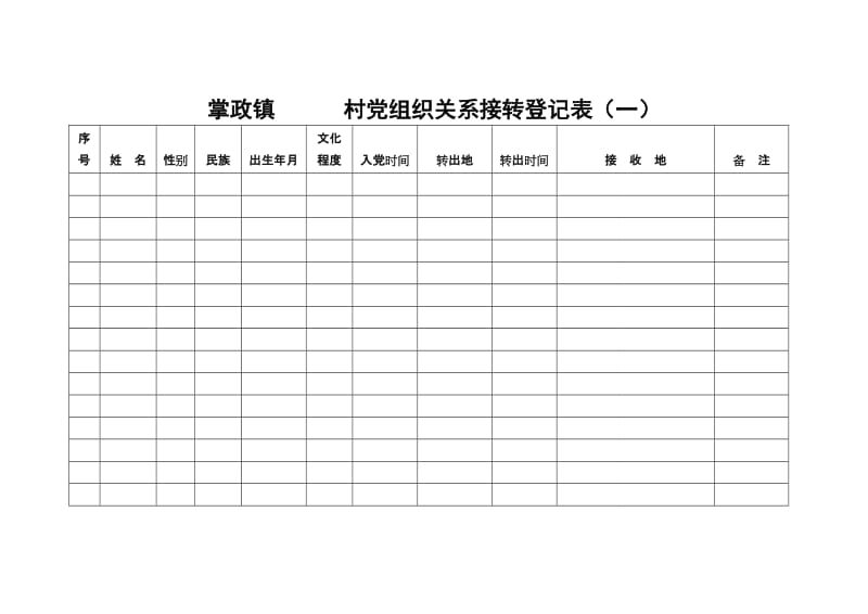 党组织关系转接登记表_第2页