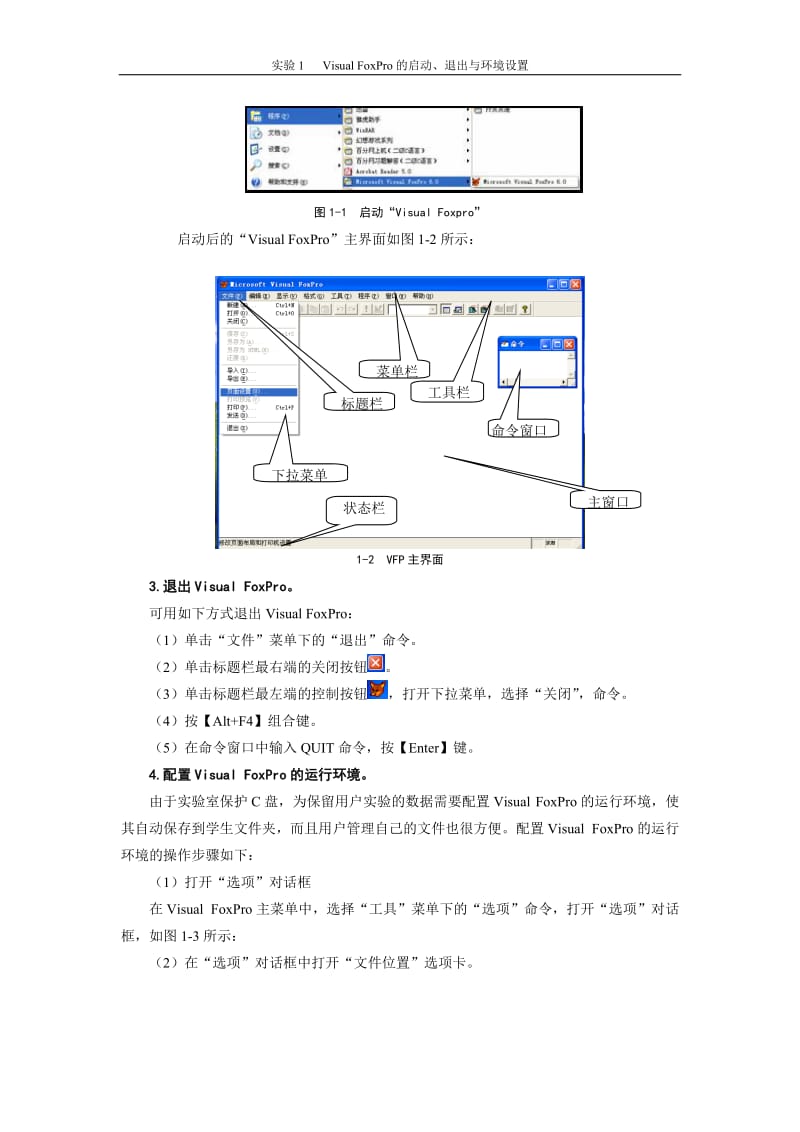 Visual-FoxPro程序设计实验指导_第3页