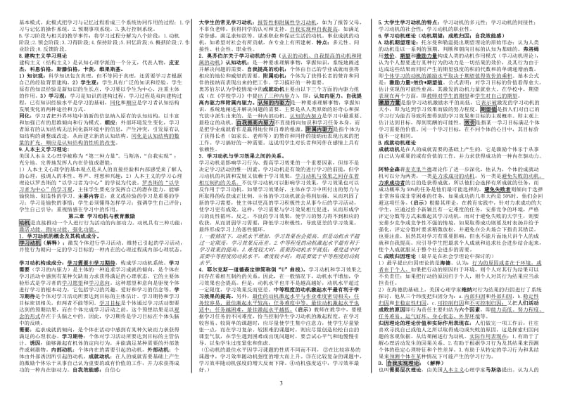 2016年江苏省高校教师《高等教育心理学》(缩印完整版)_第3页