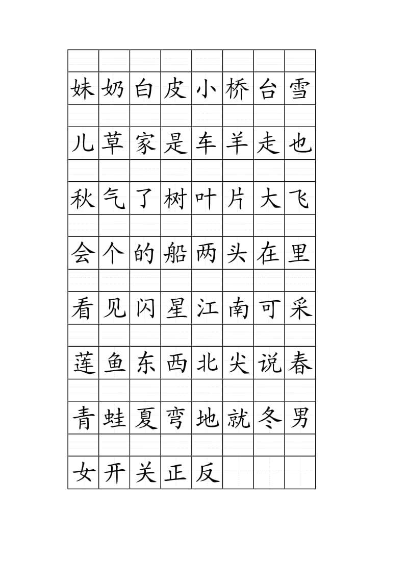 2017人教版一年级上册生字表总结_第2页