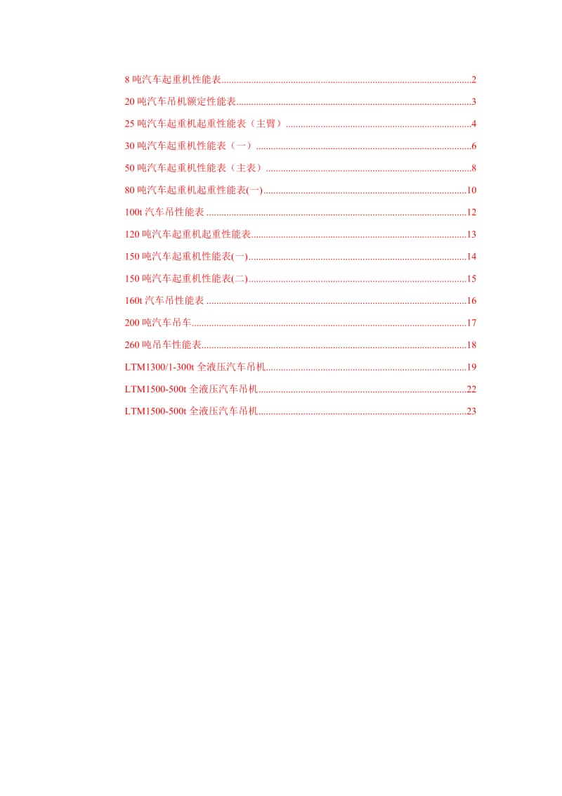 8--500吨汽车吊性能参数表_第1页