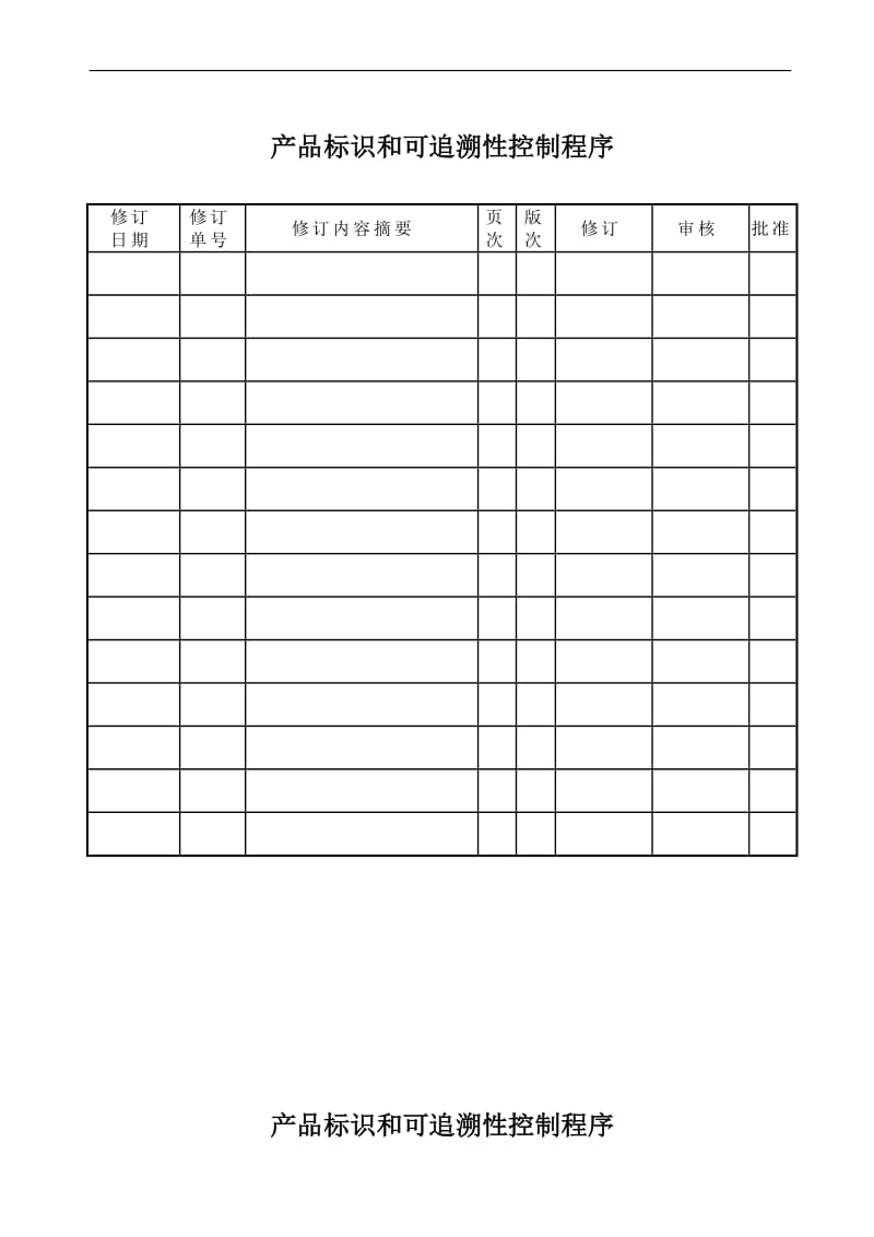 产品标识和可追溯性控制程序_第1页