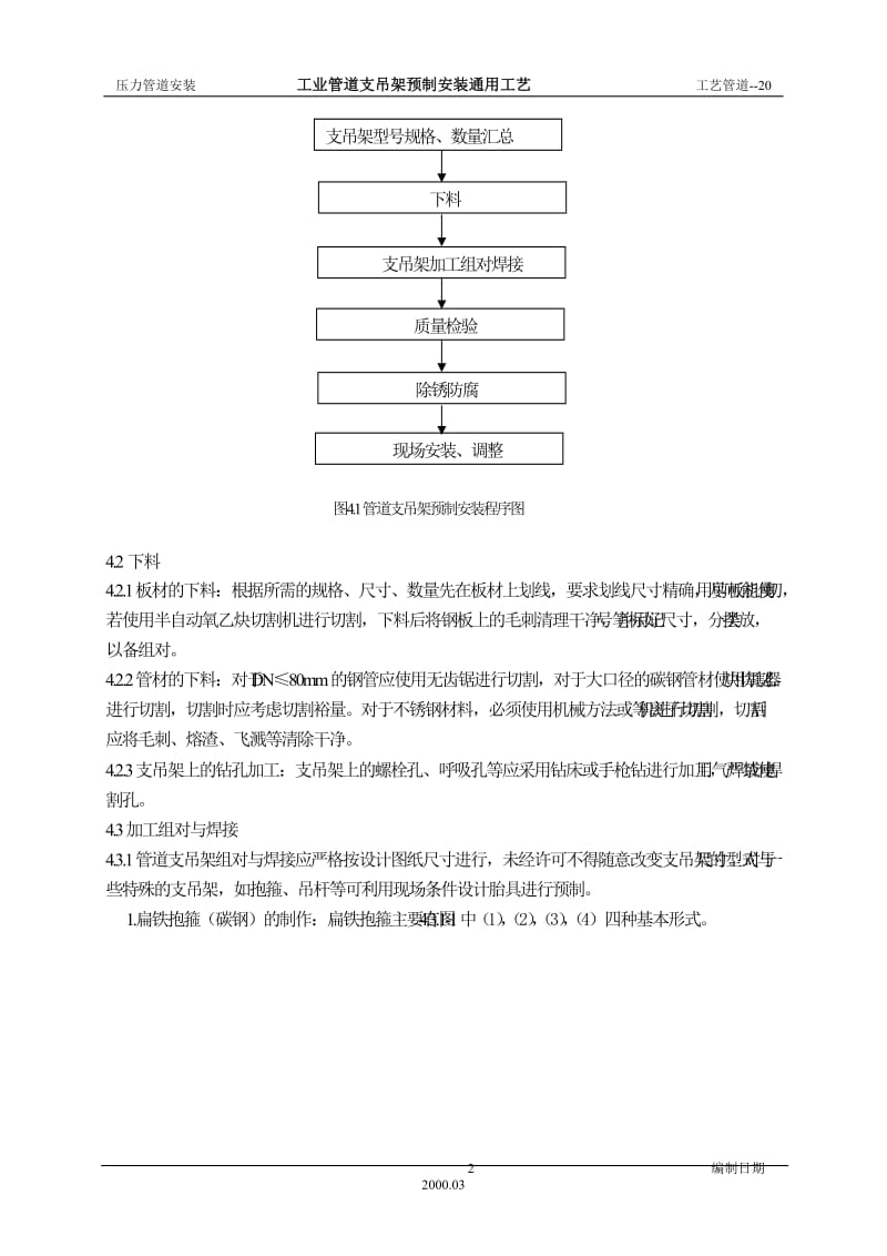 工业管道支吊架预制安装工艺标准_第2页