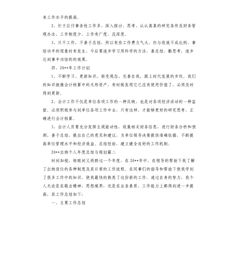 2020出纳个人年度总结与规划.docx_第3页