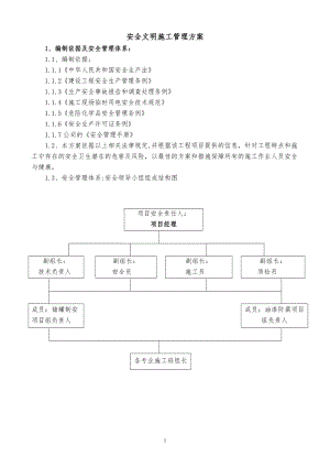 安全文明施工管理方案