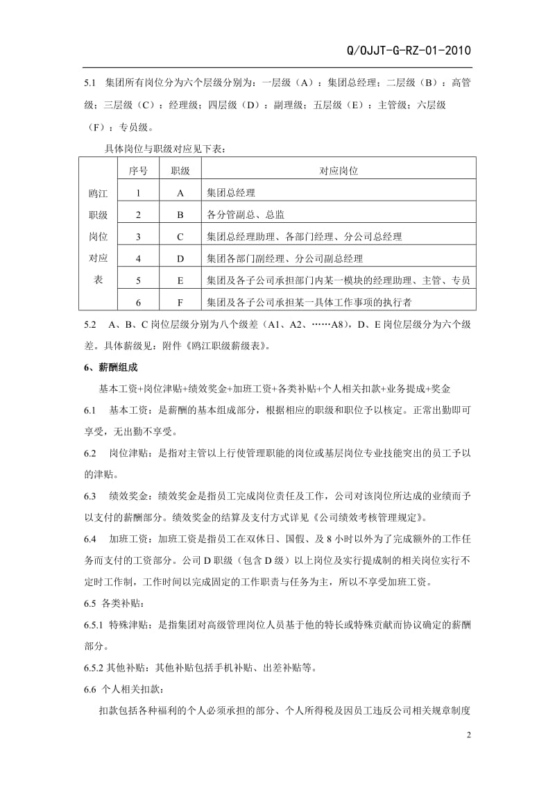 公司薪酬管理制度(范本)_第3页