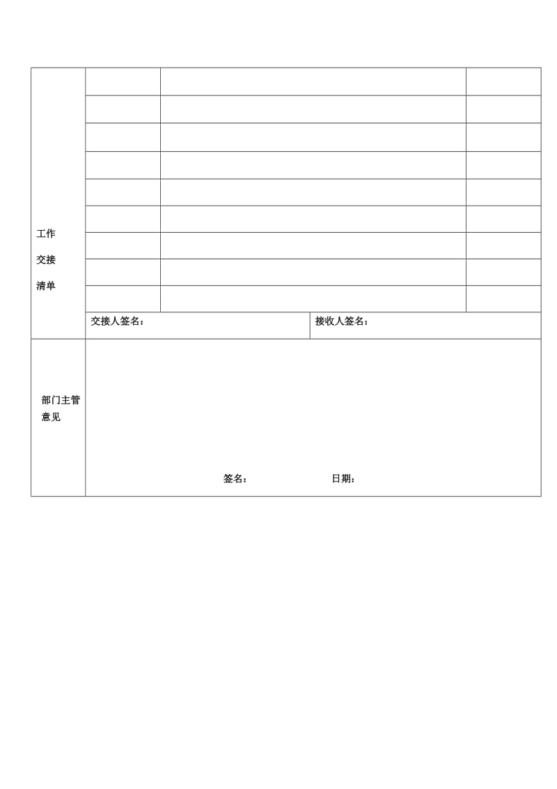 工作交接表模板_第3页