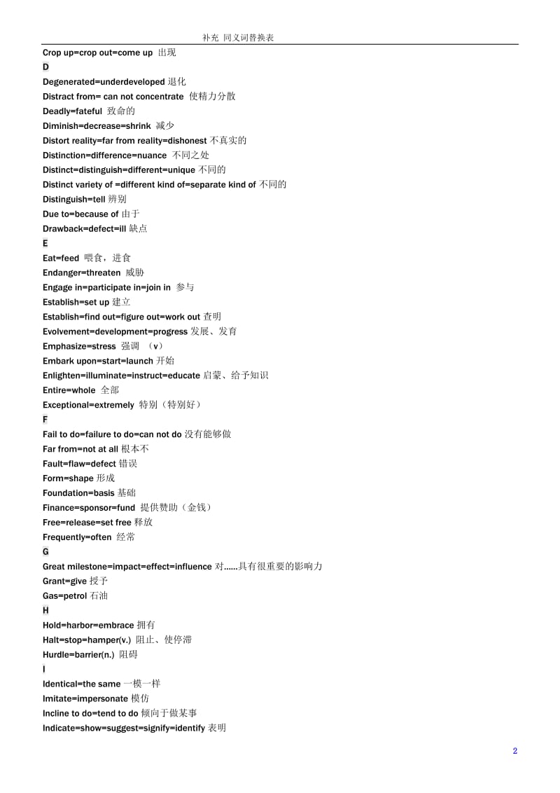 常用近义同义词替换表_第2页