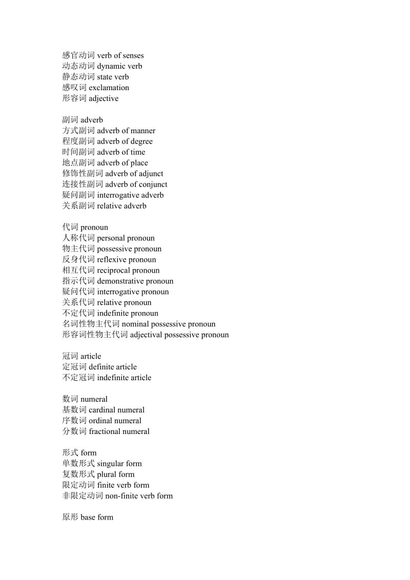 常用英语语法术语表-中英_第2页