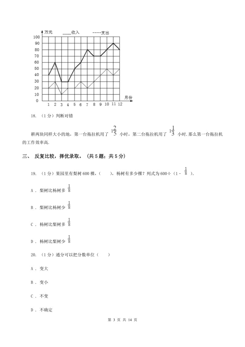 人教版小学数学小升初押题预测卷(二) C卷_第3页