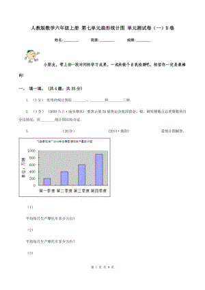 人教版數(shù)學(xué)六年級上冊 第七單元扇形統(tǒng)計圖 單元測試卷（一）B卷