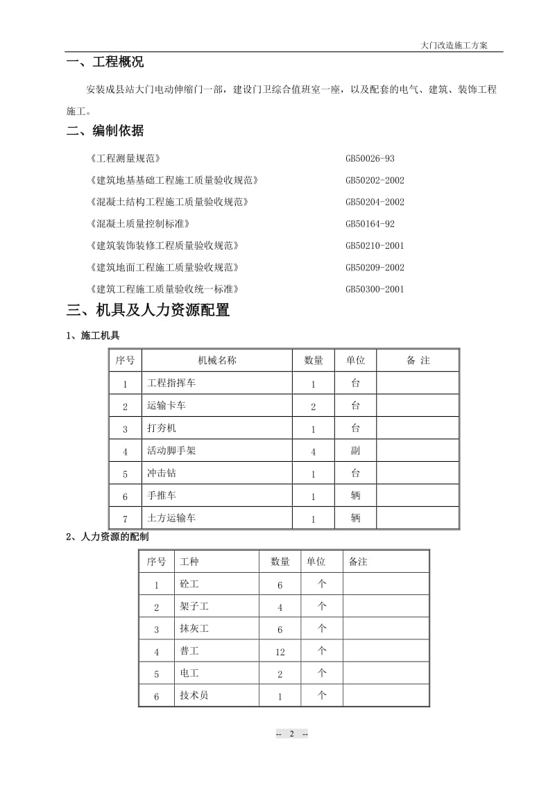 大门施工方案_第2页