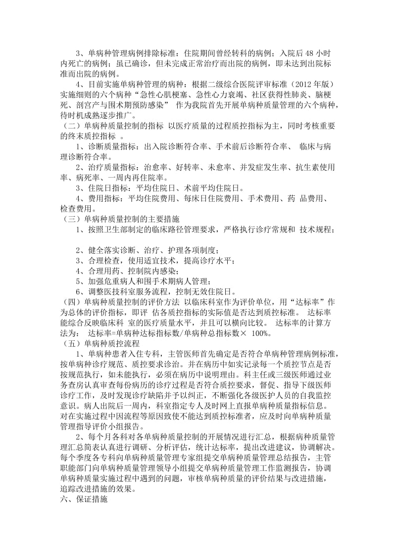 单病种质量控制的相关制度与工作流程_第2页