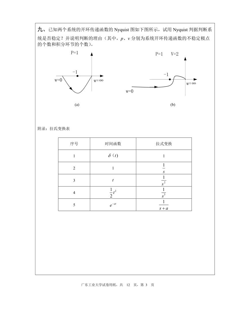 广东工业大学-机械工程控制基础试卷和答案_第3页