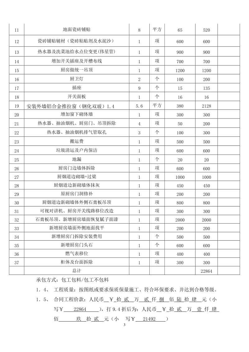 厨房改造合同范本_第3页