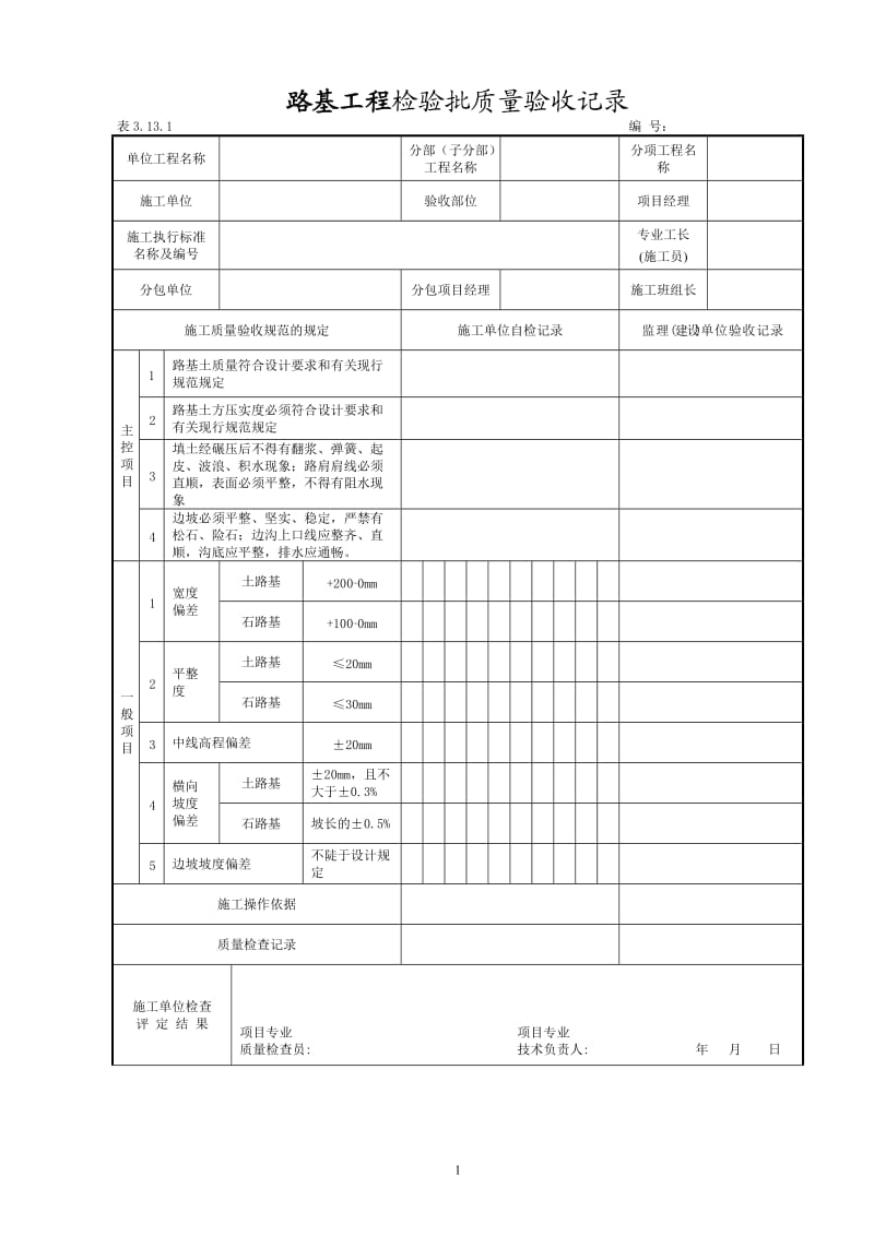 厂区道路检验批质量验收记录表格_第2页