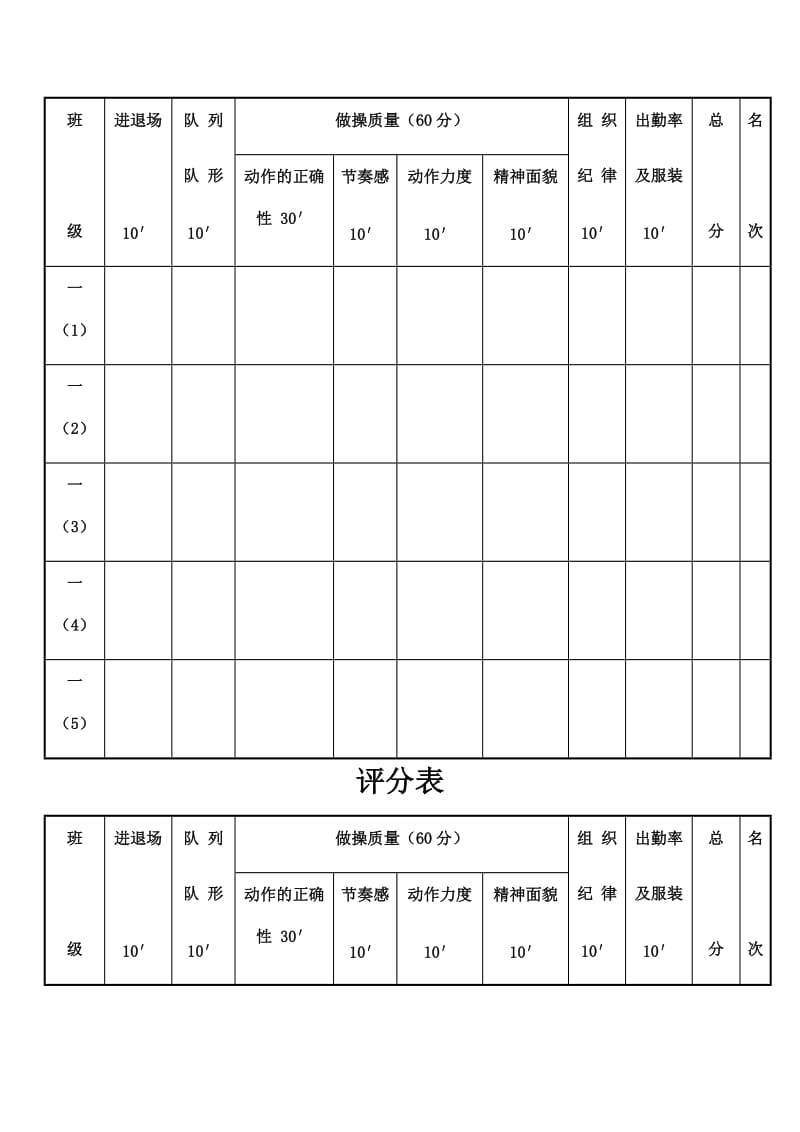 广播体操比赛评分表_第2页