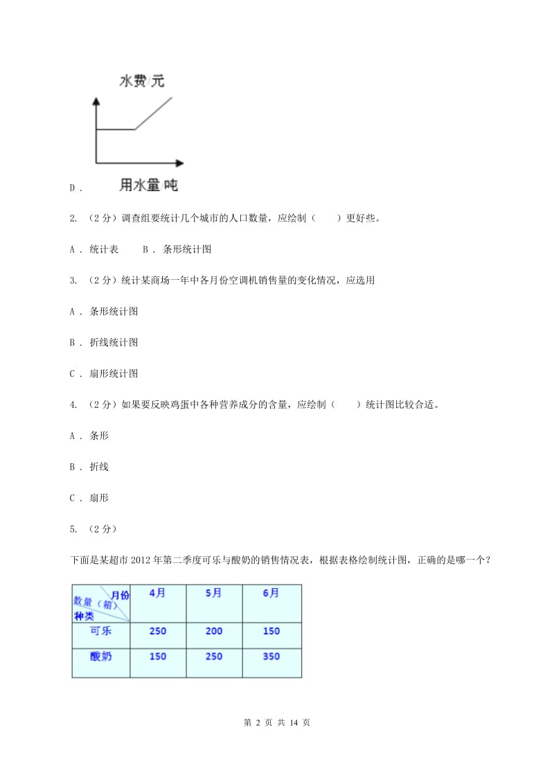 北师大版数学六年级上册第五章第三节身高的情况同步练习C卷_第2页