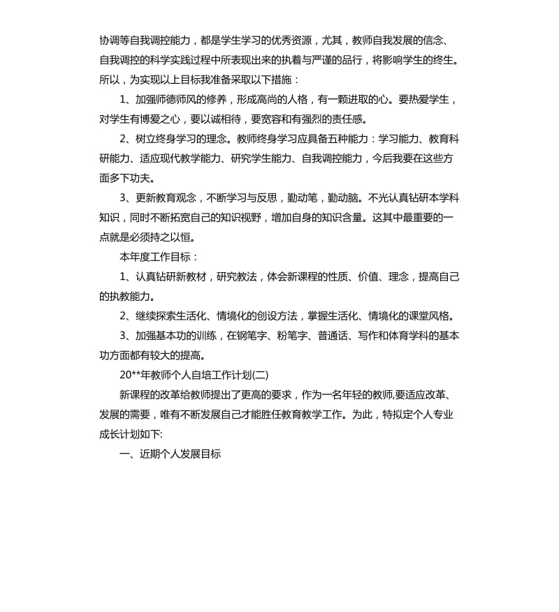 2020年教师个人自培工作计划.docx_第2页