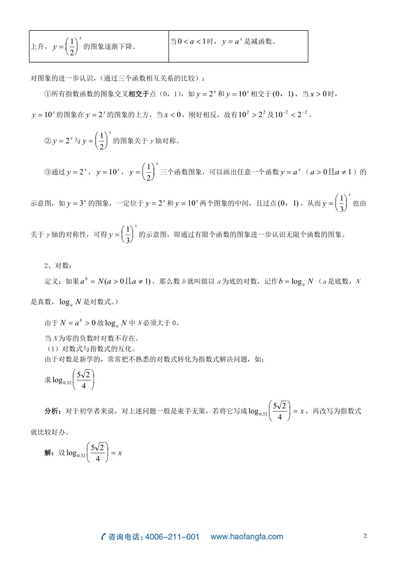 对数指数函数公式全集_第2页