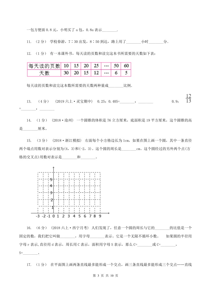 六年级下学期数学小升初模拟试题D卷新版_第3页