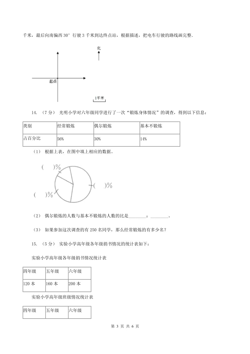 2019-2020学年浙教版数学六年级下册3.4环境保护中的数学问题C卷_第3页