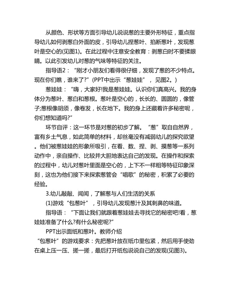 幼儿园大班科学优质课教案详案点评：我发现了葱的秘密_第3页