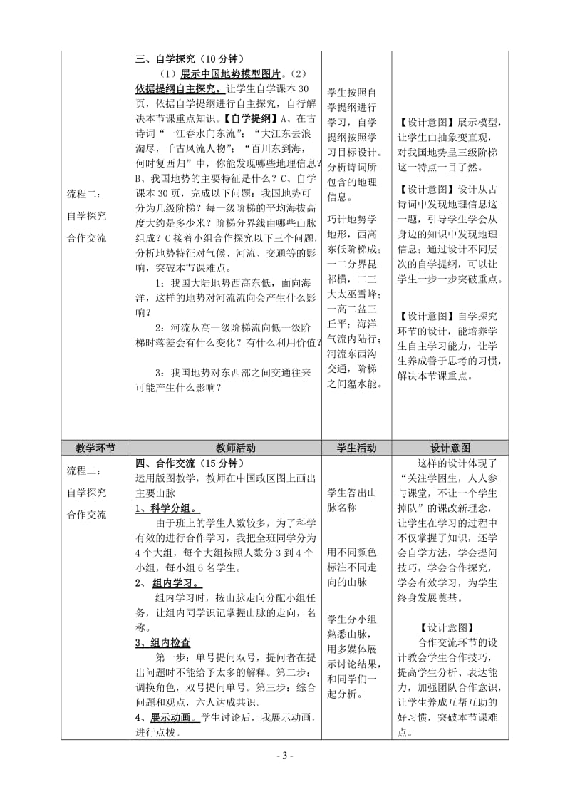 地理优质课《中国地形》教学设计_第3页