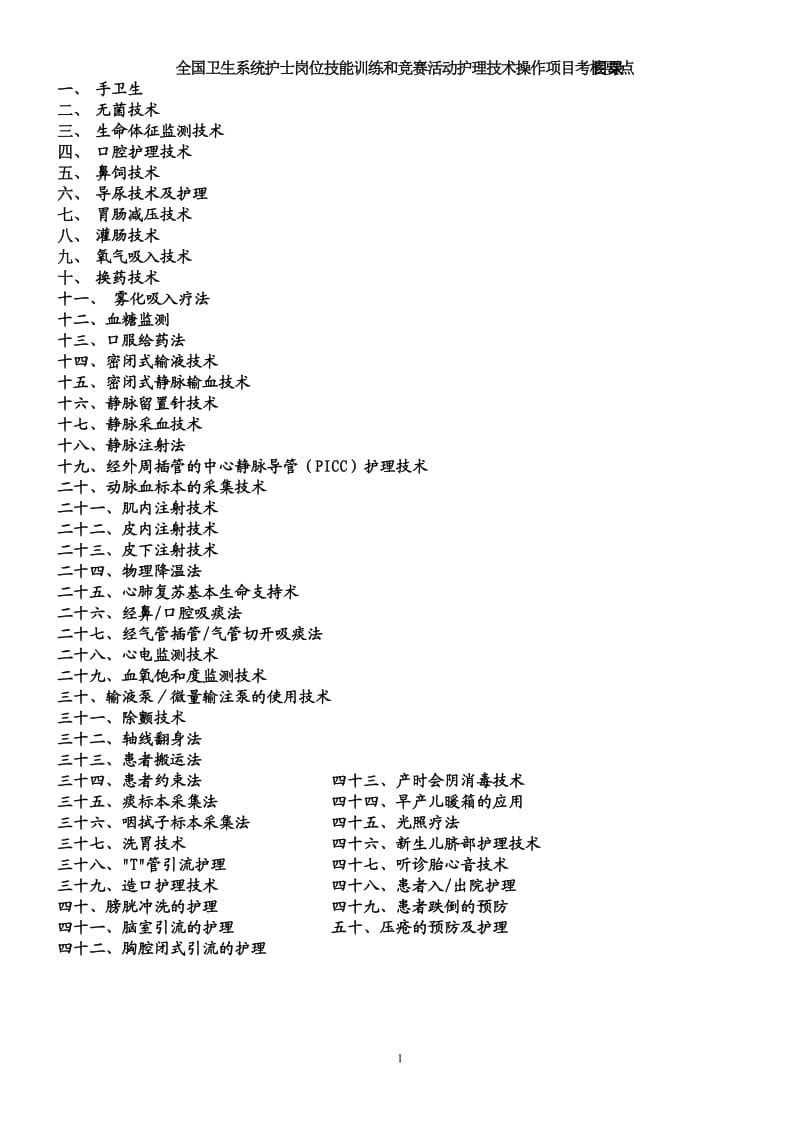 护理技术操作规范------(卫生部)_第1页