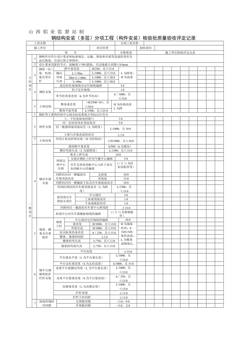 钢结构评定表1_第3页