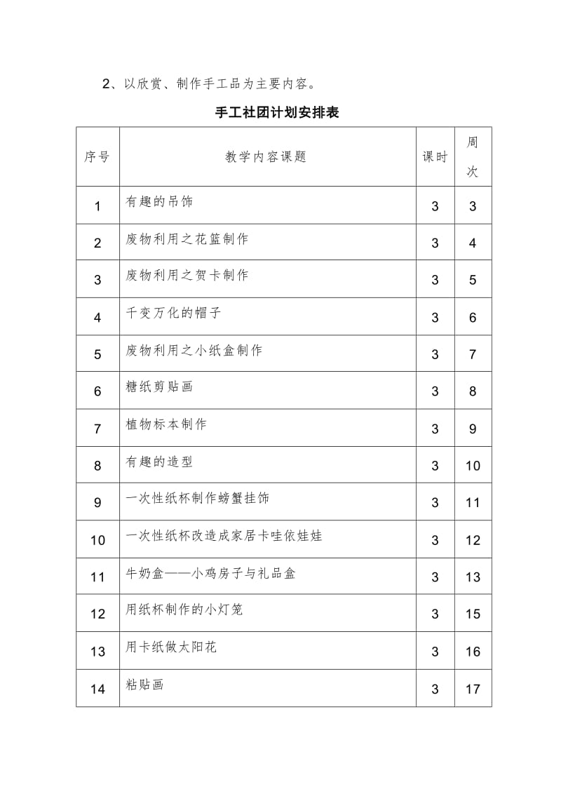 手工制作社团活动计划及教案_第2页