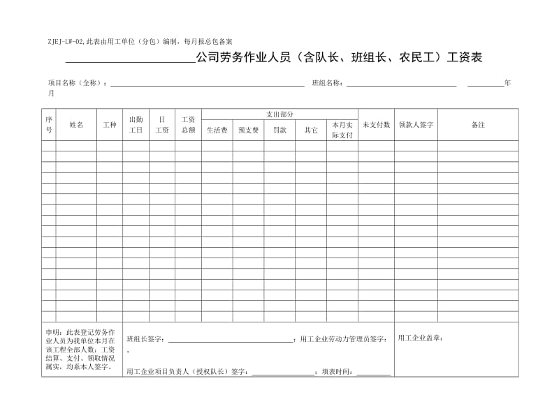 劳务实名制管理标准化表格_第2页