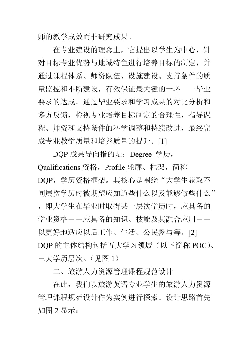 基于《悉尼协议》DQP成果导向核心理论下旅游人力资源管理课程规范设计实例探索_第2页