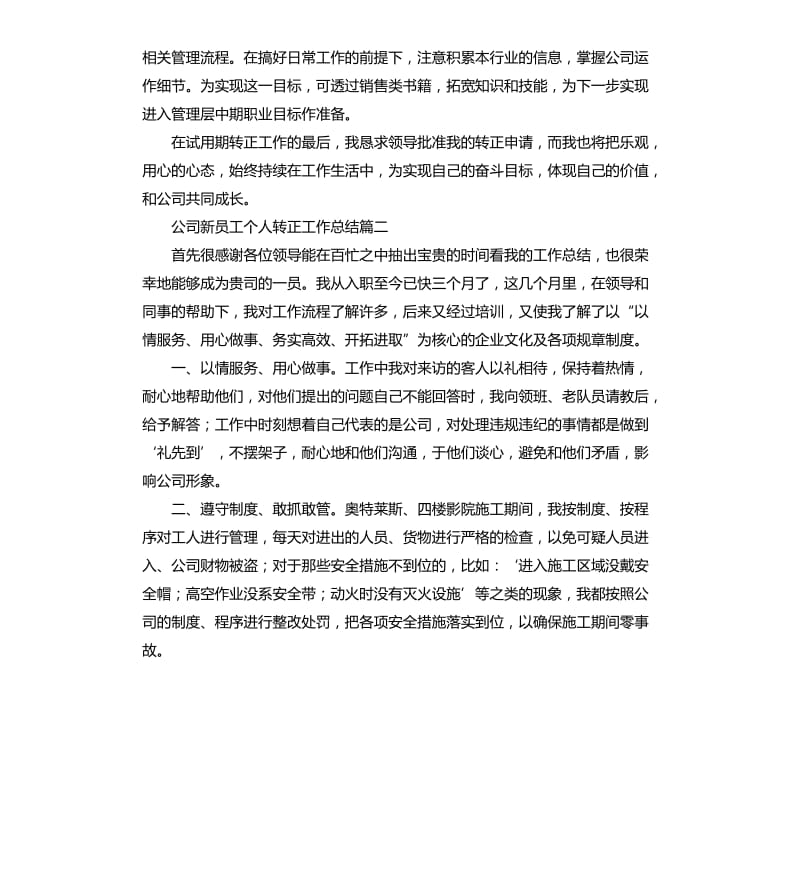 公司新员工个人转正工作总结.docx_第2页